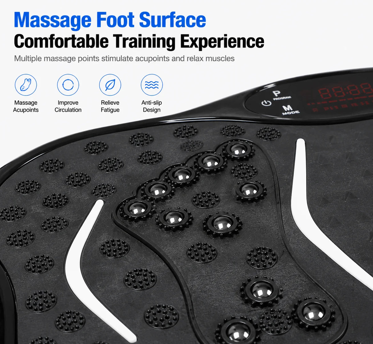 Bluetooth Vibration Plate Fitness Machine, Adjustable Speed Whole Body Shaker for Weight Loss, Muscle Toning & Relaxation, Home Gym Workout Equipment with Foot Massage Pedals