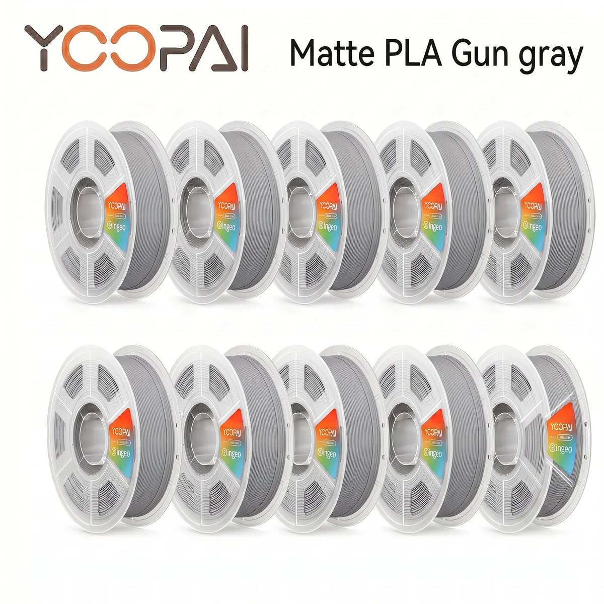 YOOPAI Matte PLA Filament 10kg 1.75mm 3D Printer Filament Soft Matte Finish Low Warping ±0.02mm for 3D Printing