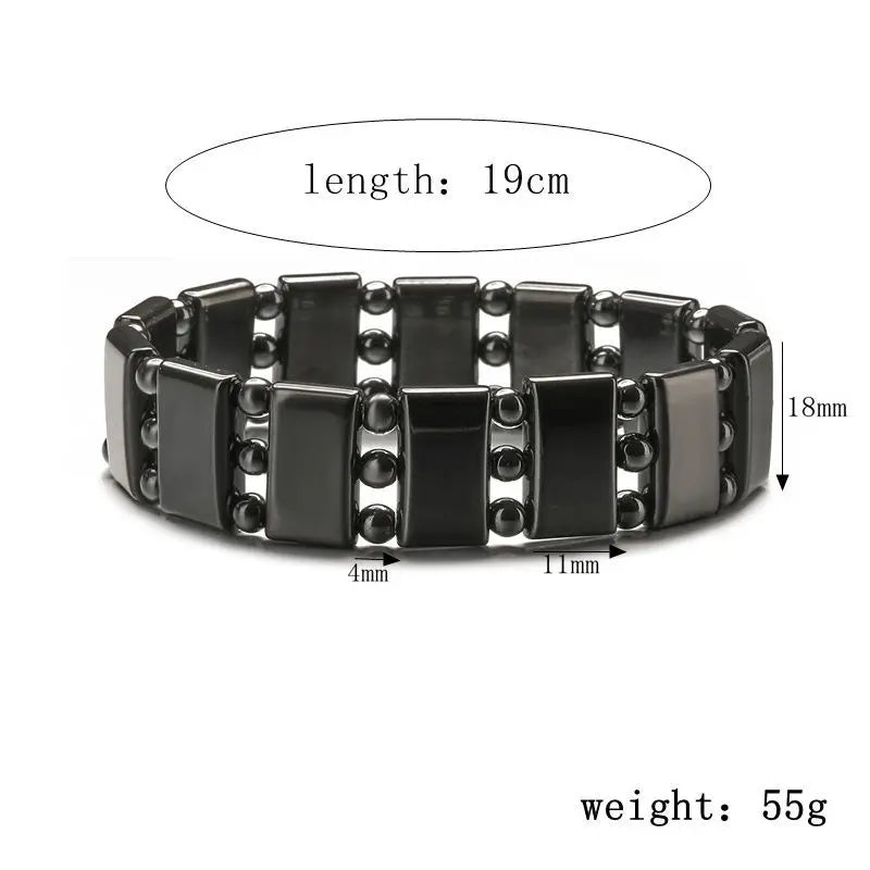 Hot Selling Obsidian Bracelet Irregular Half Moon Beads Black Natural Stone Bracelet Exquisite High-End Men's Fashion Accessorie