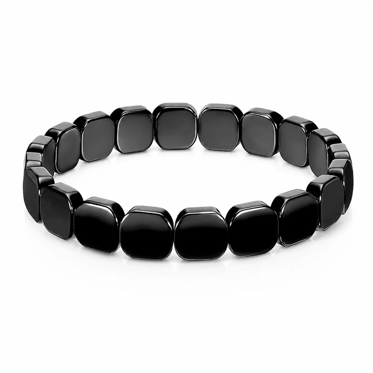 Hot Selling Obsidian Bracelet Irregular Half Moon Beads Black Natural Stone Bracelet Exquisite High-End Men's Fashion Accessorie