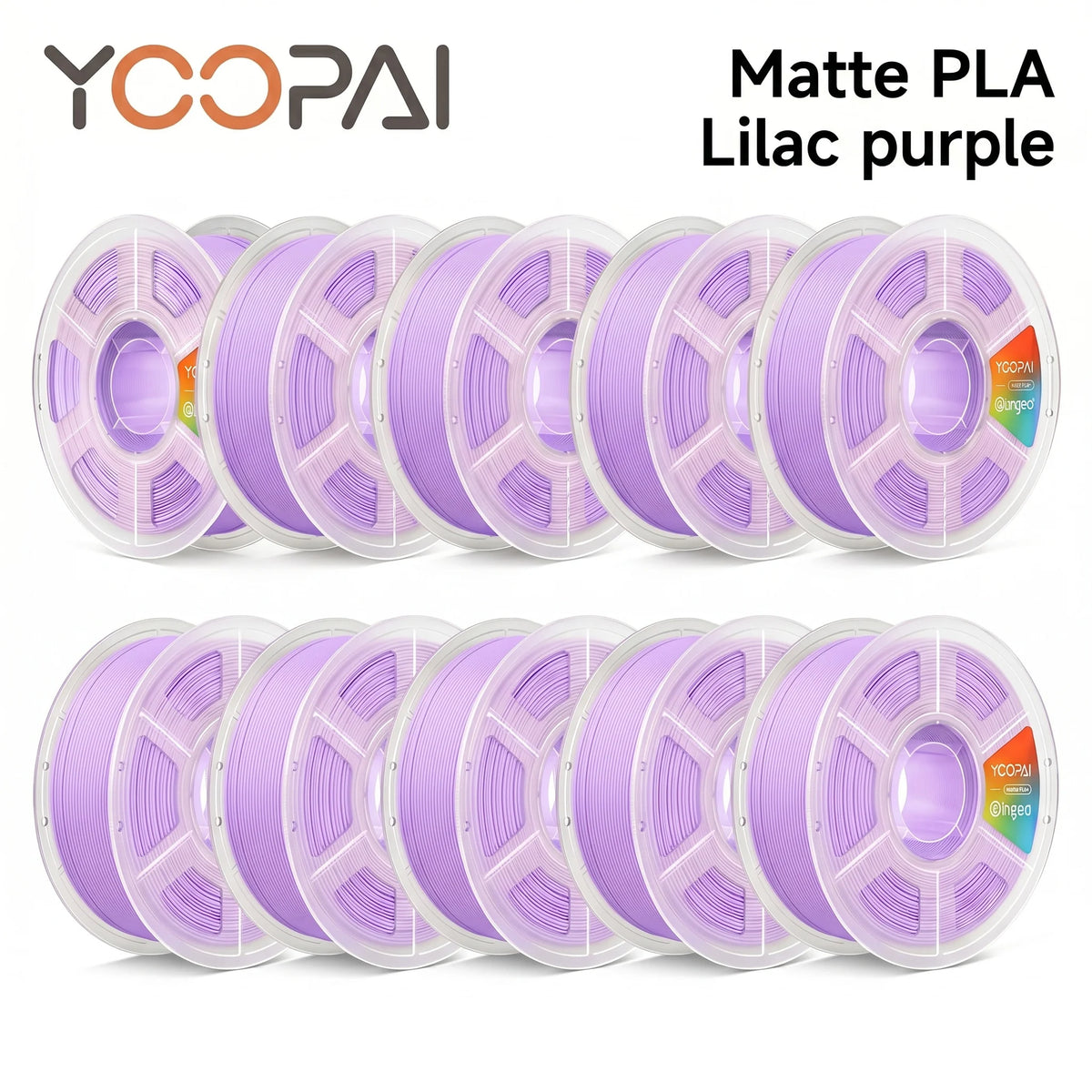 YOOPAI Matte PLA Filament 10kg 1.75mm 3D Printer Filament Soft Matte Finish Low Warping ±0.02mm for 3D Printing