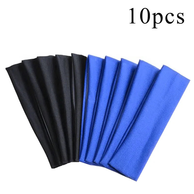 10 Pcs Elastic HairBand Fashion Headbands For Women Solid Color Sports Running Fitness Yoga Hair Bands Makeup Hair Accessories