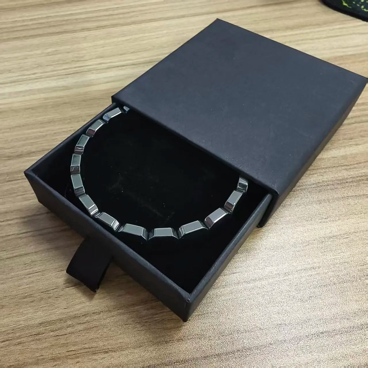 Hot Selling Obsidian Bracelet Irregular Half Moon Beads Black Natural Stone Bracelet Exquisite High-End Men's Fashion Accessorie