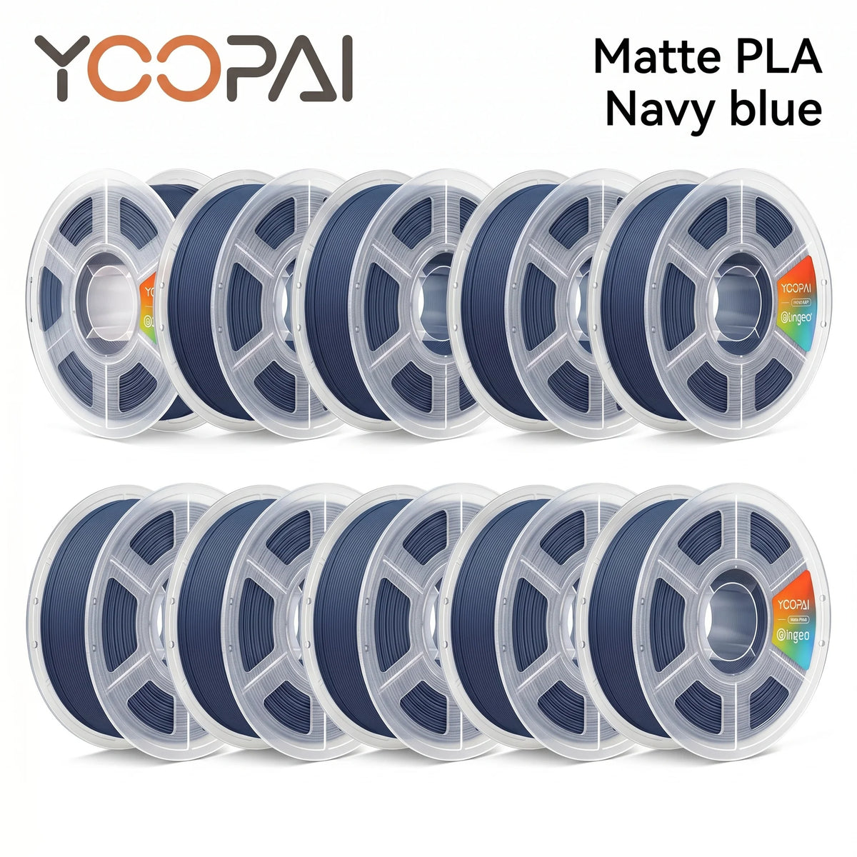 YOOPAI Matte PLA Filament 10kg 1.75mm 3D Printer Filament Soft Matte Finish Low Warping ±0.02mm for 3D Printing
