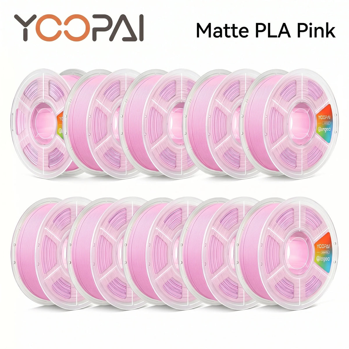 YOOPAI Matte PLA Filament 10kg 1.75mm 3D Printer Filament Soft Matte Finish Low Warping ±0.02mm for 3D Printing