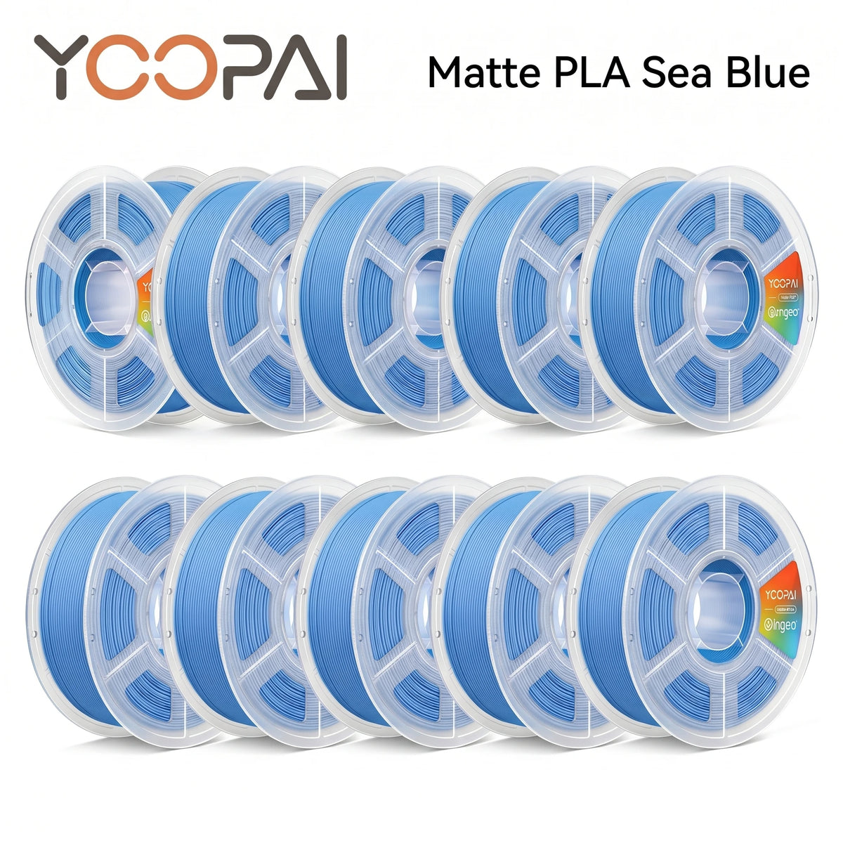 YOOPAI Matte PLA Filament 10kg 1.75mm 3D Printer Filament Soft Matte Finish Low Warping ±0.02mm for 3D Printing