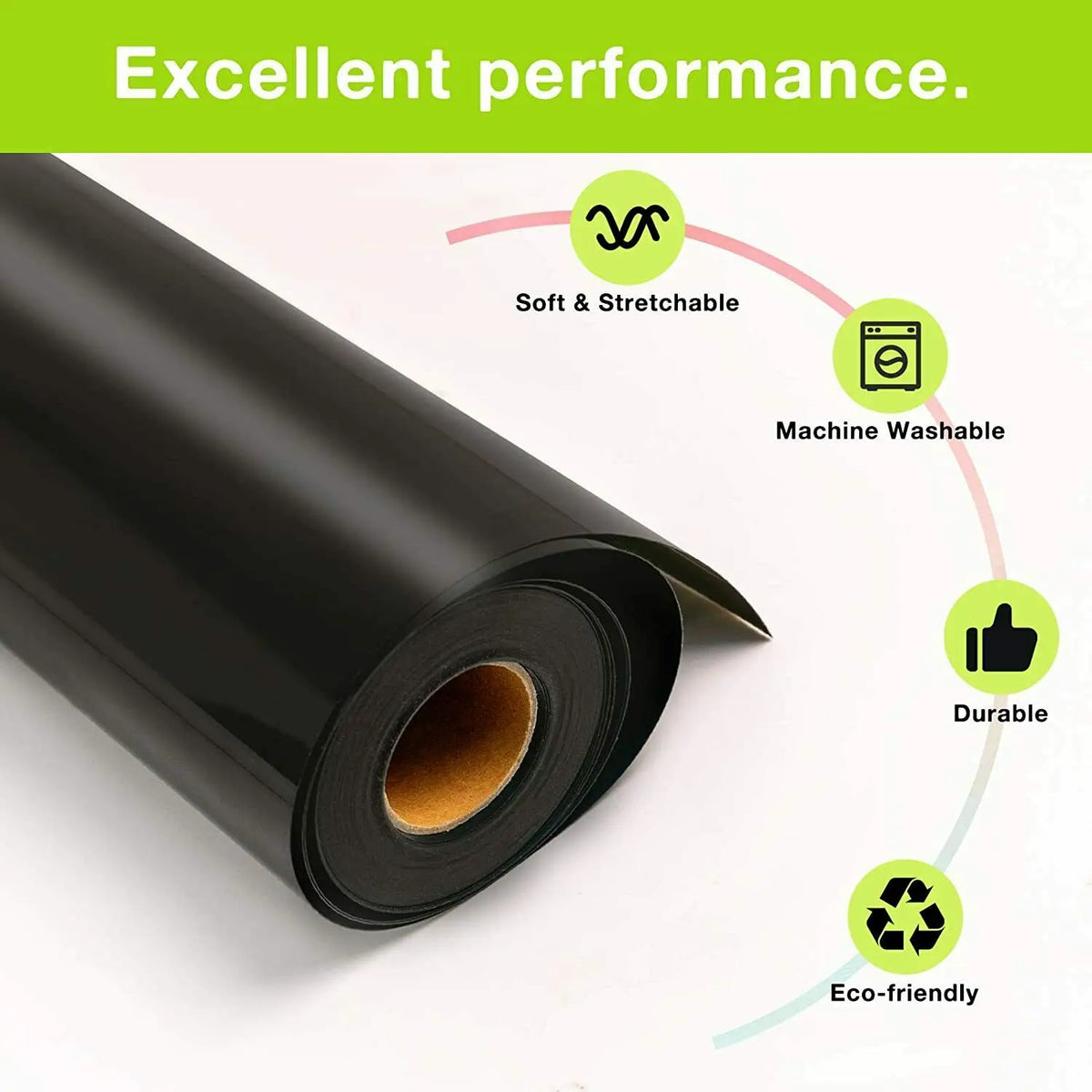 HTVRONT 12"X20ft/50ft/30x1500cm Heat Transfer Vinyl Roll for T-shirt Sticker Craft Iron on DIY PU HTV Film For Printing Clothing