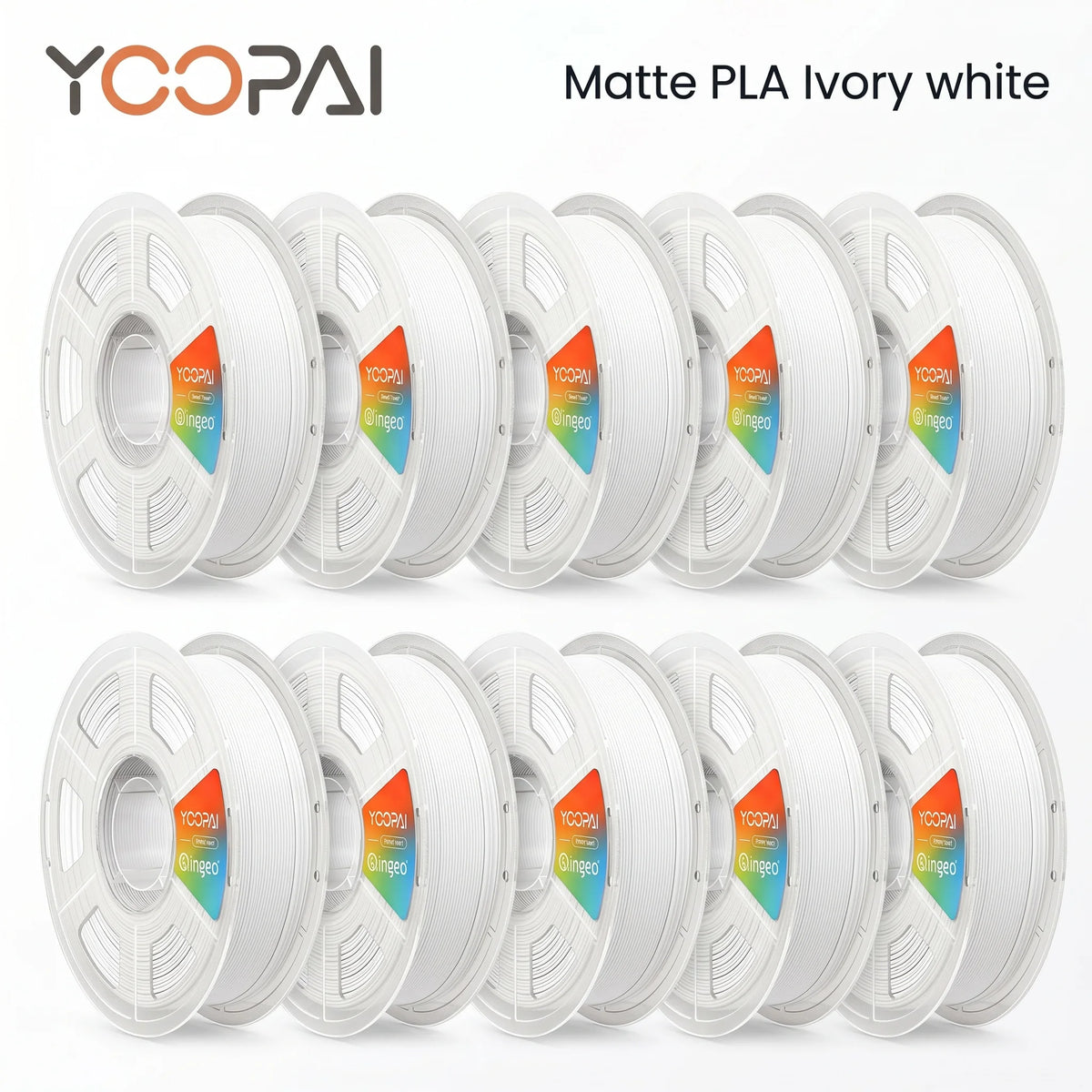 YOOPAI Matte PLA Filament 10kg 1.75mm 3D Printer Filament Soft Matte Finish Low Warping ±0.02mm for 3D Printing