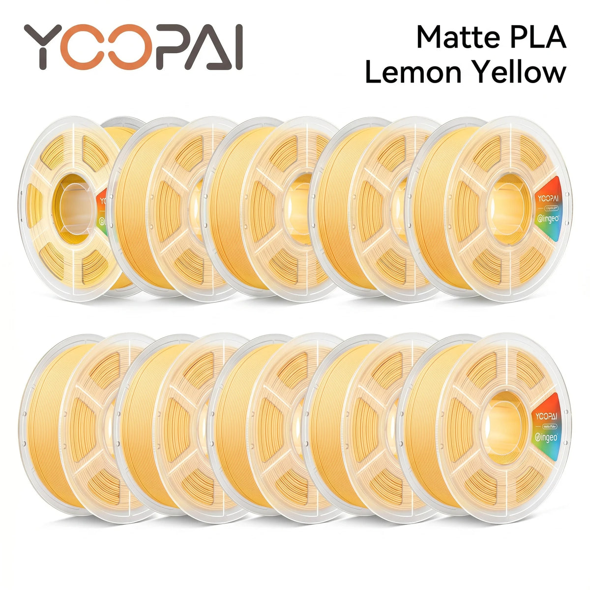 YOOPAI Matte PLA Filament 10kg 1.75mm 3D Printer Filament Soft Matte Finish Low Warping ±0.02mm for 3D Printing