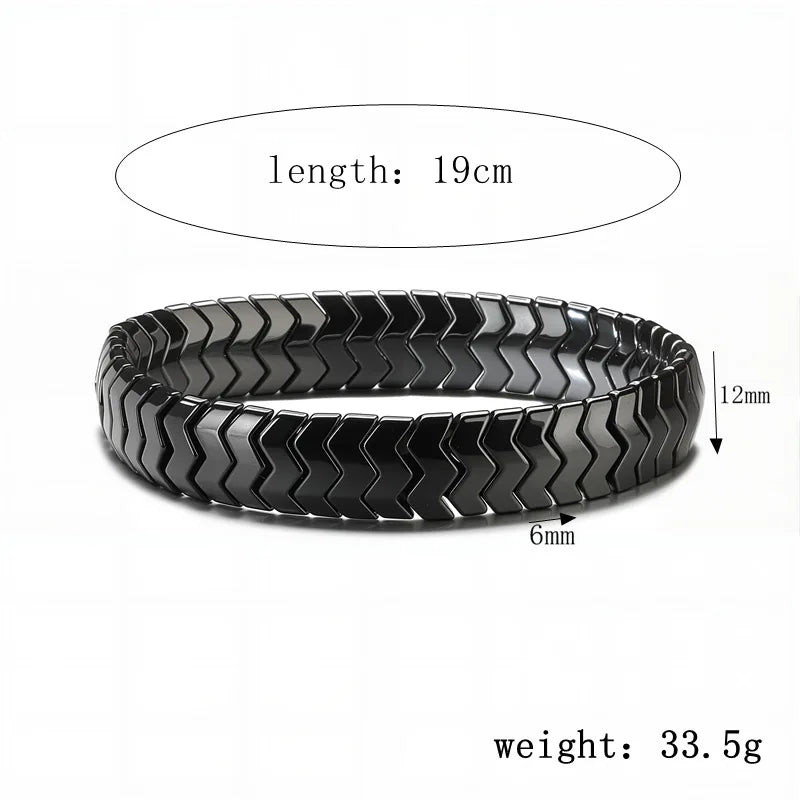 Hot Selling Obsidian Bracelet Irregular Half Moon Beads Black Natural Stone Bracelet Exquisite High-End Men's Fashion Accessorie