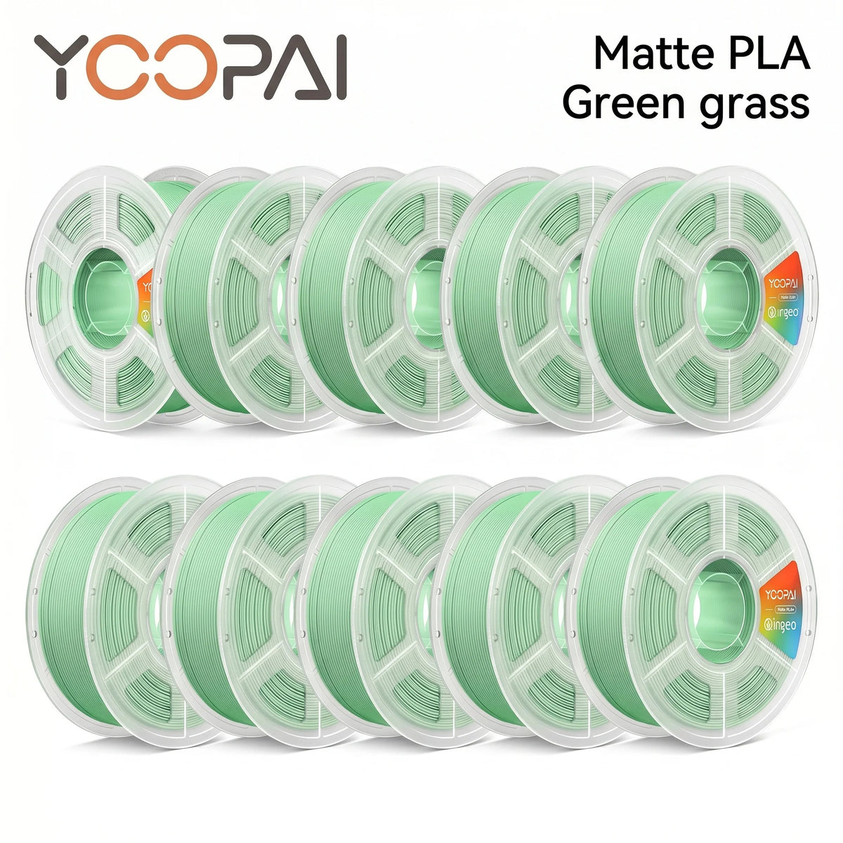 YOOPAI Matte PLA Filament 10kg 1.75mm 3D Printer Filament Soft Matte Finish Low Warping ±0.02mm for 3D Printing